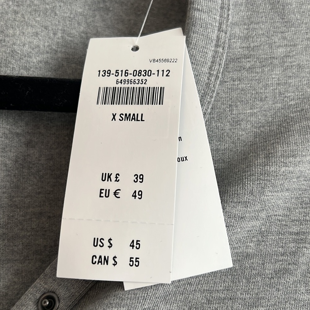 NWT Abercrombie & Fitch thong gray Henley bodysuit - Picture 7 of 8